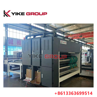 YK-1424 Chain Feeder 2 Color Flexo Printing Machine Máy làm hộp lốp