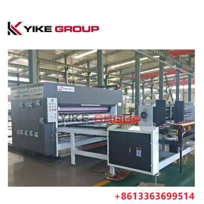 YK-1424 Chain Feeder 2 Color Flexo Printing Machine Máy làm hộp lốp