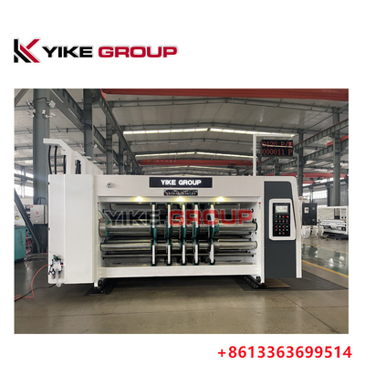 Tốc độ cao dẫn cạnh hai màu 380v Carton Printing Slotting Machine
