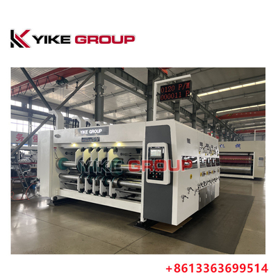 Tốc độ cao dẫn cạnh hai màu 380v Carton Printing Slotting Machine